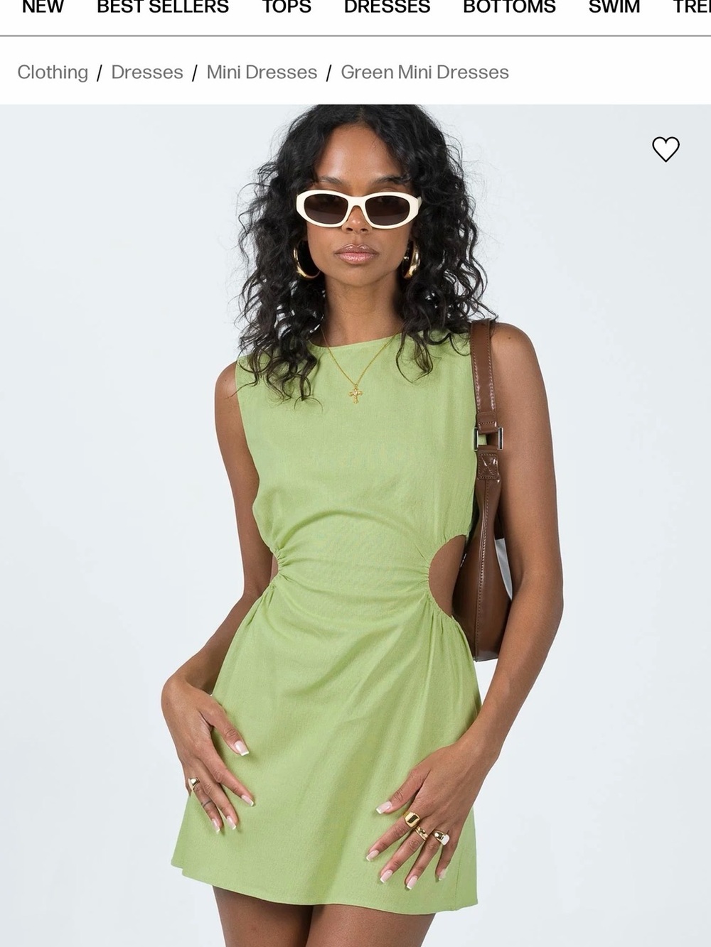 Princess Polly Lime Green Side-Cut Mini Dress